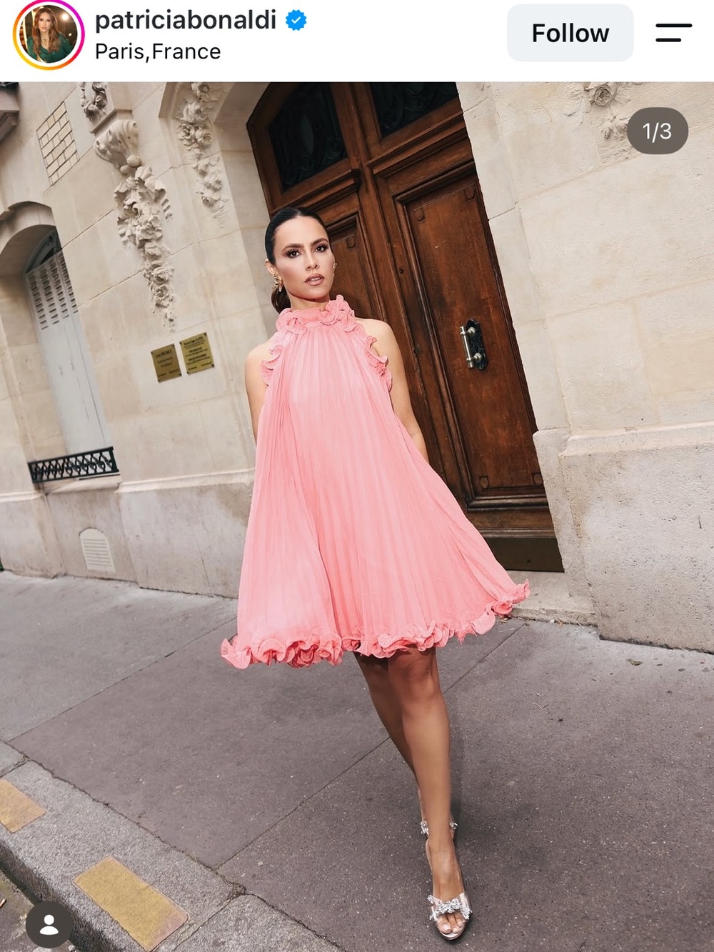 PatBO Pink High Neck Mini Dress NWT